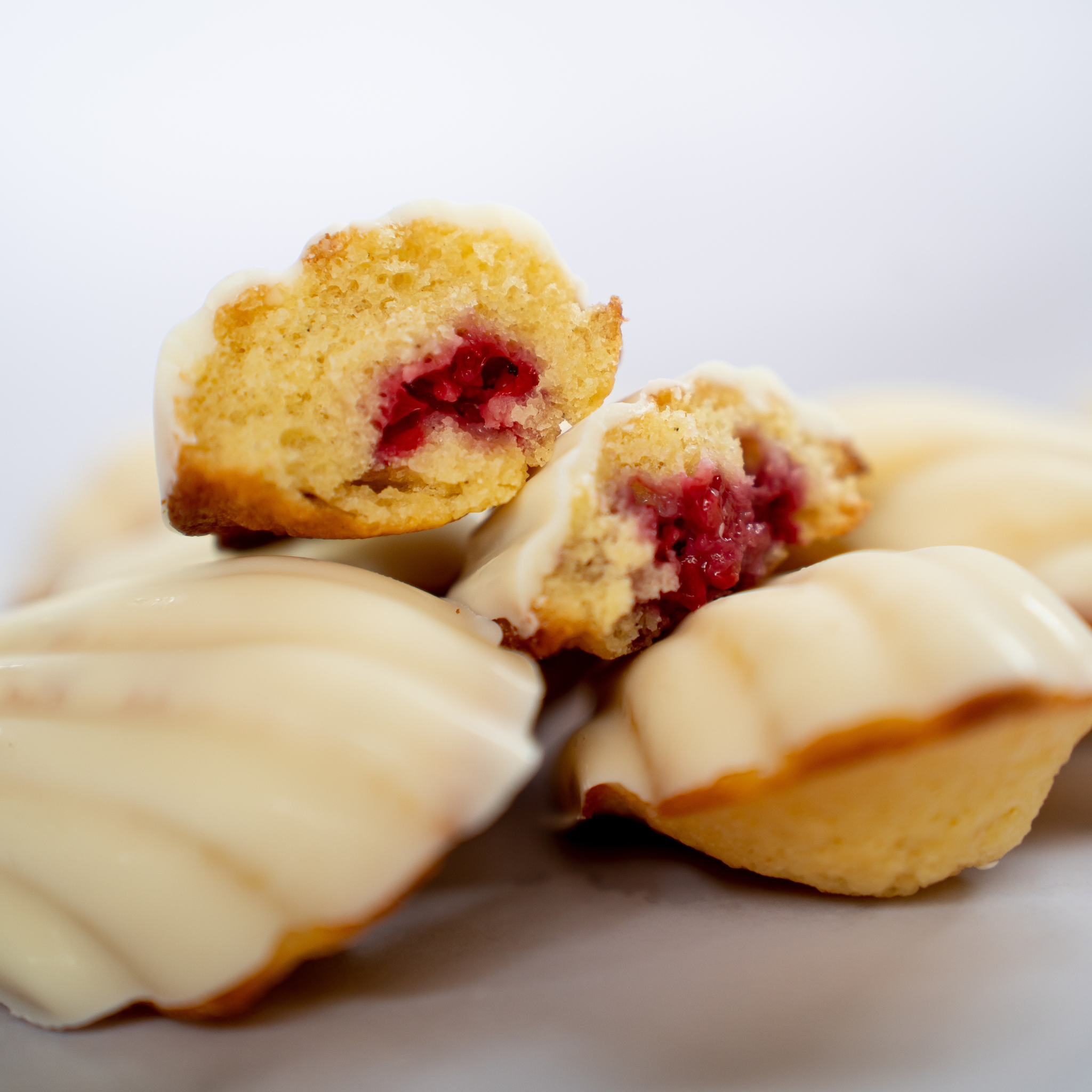 Madeleines de frambuesa
