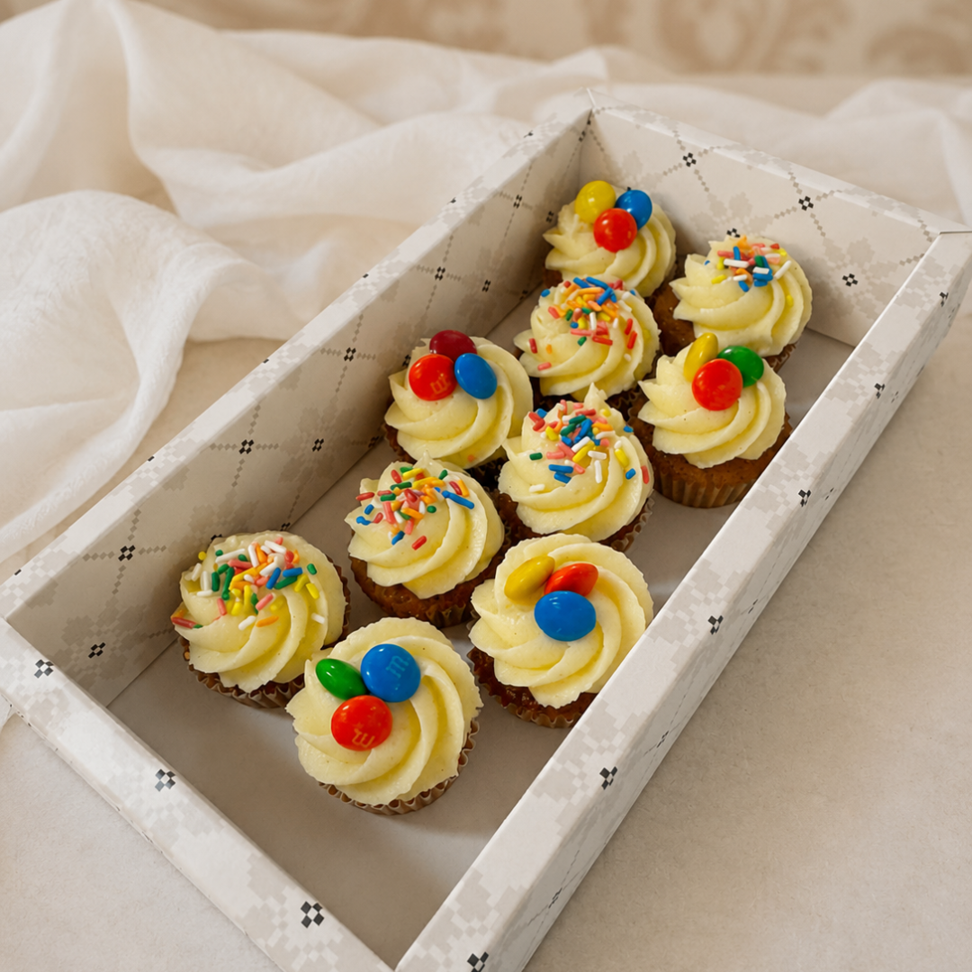 Mini Carrot Cakes Coloridos